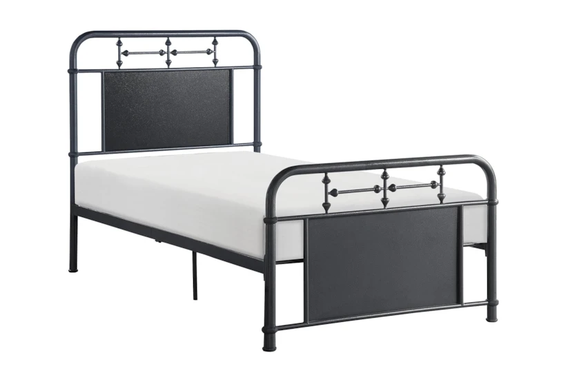 Forge Silver Twin Metal Platform Bed - 360