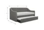 Filmore Grey Twin Upholstered Daybed With Trundle - Detail