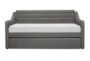 Filmore Grey Twin Upholstered Daybed With Trundle - Front
