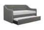 Filmore Grey Twin Upholstered Daybed With Trundle - Signature