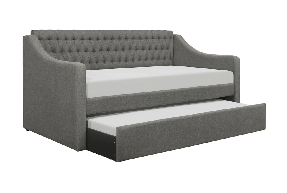 Filmore Grey Twin Upholstered Daybed With Trundle