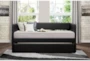 Woodwell Black Leather Twin Daybed With Trundle - Room