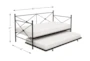 Orion Twin Metal Daybed With Trundle - Detail