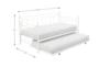 Shay Twin Metal Daybed With Trundle - Detail