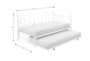 Sutton Twin Metal Daybed With Trundle - Detail