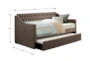 Luxe Brown Twin Upholstered Daybed With Trundle - Detail