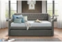 Luxe Dark Grey Twin Upholstered Daybed With Trundle - Room
