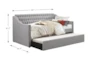 Luxe Grey Twin Upholstered Daybed With Trundle - Detail