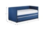 Tulney Blue Twin Upholstered Daybed With Trundle - Detail