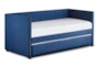 Tulney Blue Twin Upholstered Daybed With Trundle - Signature