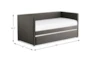 Tulney Grey Twin Upholstered Daybed With Trundle - Detail