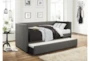 Tulney Grey Twin Upholstered Daybed With Trundle - Room