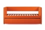 Tulney Orange Twin Upholstered Daybed With Trundle - Front