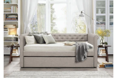 Callie Twin Upholstered Daybed With Trundle
