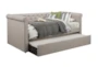 Callie Grey Twin Upholstered Daybed With Trundle - Signature