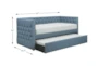 Sutton Light Blue Twin Upholstered Daybed With Trundle - Detail