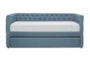 Sutton Light Blue Twin Upholstered Daybed With Trundle - Front