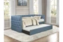 Sutton Light Blue Twin Upholstered Daybed With Trundle - Room