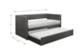 Meyer Grey Twin Upholstered Daybed With Trundle - Detail
