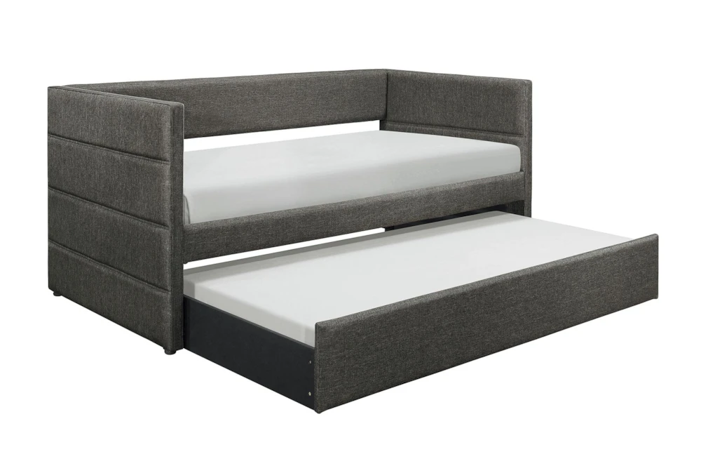 Meyer Grey Twin Upholstered Daybed With Trundle