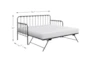 Adalie Bronze Twin Metal Daybed With Lift-Up Trundle - Detail