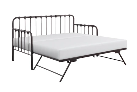 Adalie Bronze Twin Metal Daybed With Lift-Up Trundle