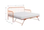 Adalie Orange Twin Metal Daybed With Lift-Up Trundle - Detail
