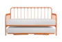 Adalie Orange Twin Metal Daybed With Lift-Up Trundle - Front