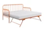 Adalie Orange Twin Metal Daybed With Lift-Up Trundle - Signature