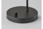 24 Inch Seeded Glass + Black Metal Industrial Desk Table Lamp - Detail