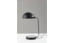 18 Inch Matte Black Metal Swivel Dome Desk Table Lamp With Wireless Charge +Usb - Detail