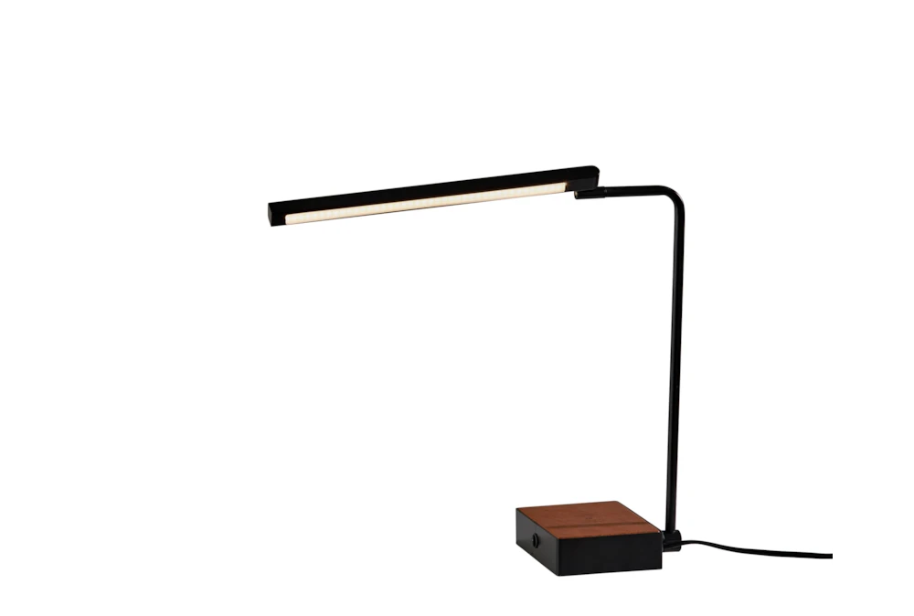 16 Inch Black Metal Led Desk Table Lamp With Usb