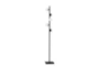65" Black Metal + White Glass 5 Light Stick Floor Lamp With Marble Base - Detail