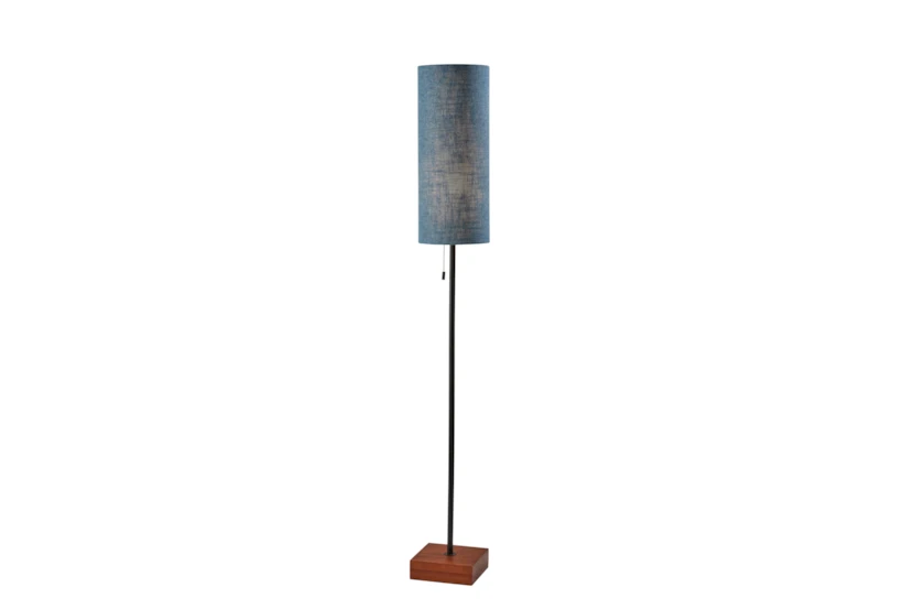 62 Inch Blue Shade Stem Floor Lamp - 360