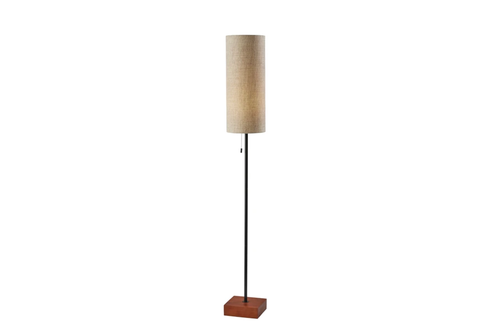 62 Inch Natural Shade Stem Floor Lamp