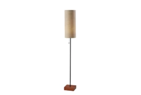 62 Inch Natural Shade Stem Floor Lamp