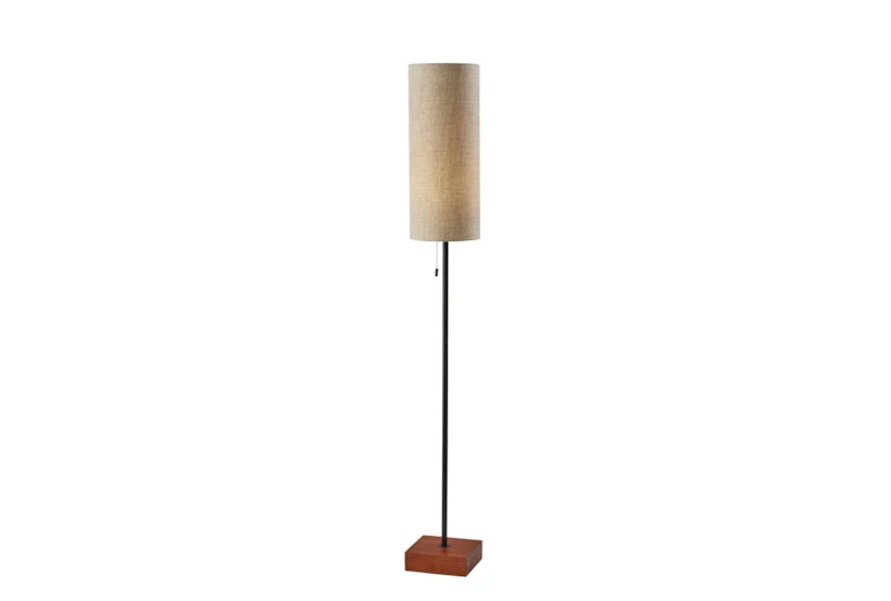 62 Inch Natural Shade Stem Floor Lamp - 360