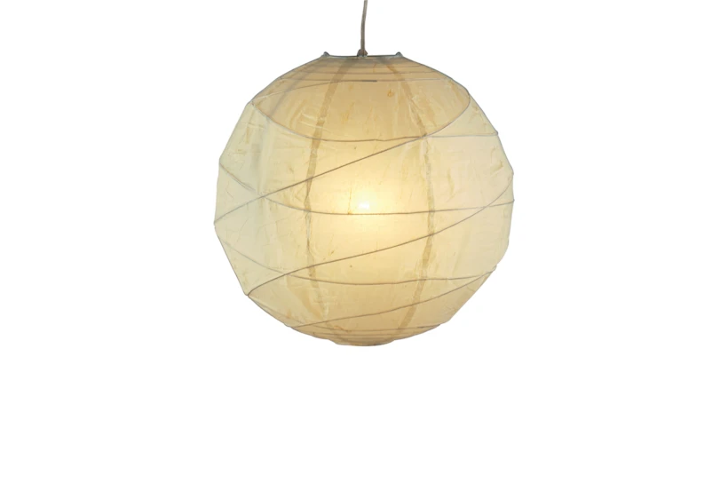 14 Inch Natural Woven Orb Pendant Lamp - 360