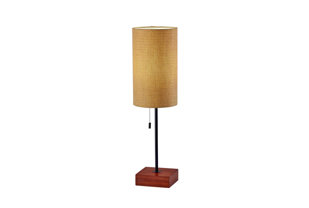 27 Inch Yellow Shade Stem Table Lamp