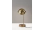 18 Inch Antique Brass  Swivel Dome Desk Table Lamp With Wireless Charge +Usb - Detail