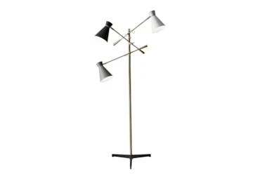 [Dim] Inch Black White Grey  3 Light Tree Floor Lamp