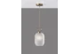13 Inch Frosted Glass + Antique Brass Pendant Lamp - Detail