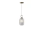 13 Inch Frosted Glass + Antique Brass Pendant Lamp - Signature