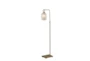 59 Inch Frosted Glass + Antique Brass Floor Lamp - Signature