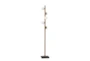 65" Antique Brass + White Glass 5 Light Stick Floor Lamp With Marble Base - Signature