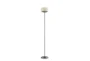 71 Inch Silver Steel + Frosted Glass Torchiere Floor Lamp - Signature