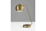 20 Inch Antique Brass Orb Desk Table Lamp With Wireless Charge + Usb - Detail