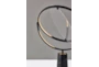 25 Inch Smoke Glass + Led Circles Table Lamp - Detail