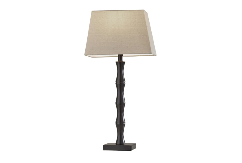 27 Inch Bronze Bamboo Style Stick Table Lamps - Set Of 2 - 360