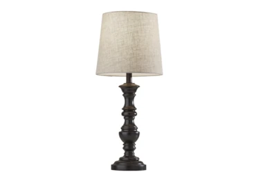 26 Inch Bronze Turning Table Lamps - Set Of 2